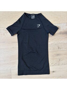 NWOT Gymshark Vital Seamless Light T-Shirt Black Athletic Workout
Top Sz XS*P1
